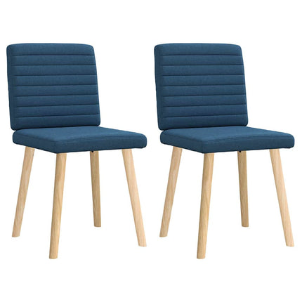 Chaises à manger lot de 2 bleu tissu