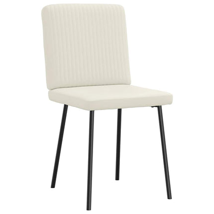 Chaises à manger lot de 2 Crème Velours