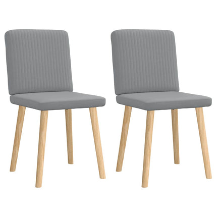 Chaises à manger lot de 2 gris clair tissu