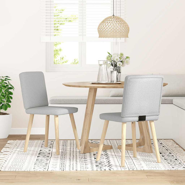 Chaises à manger lot de 2 gris nuage tissu