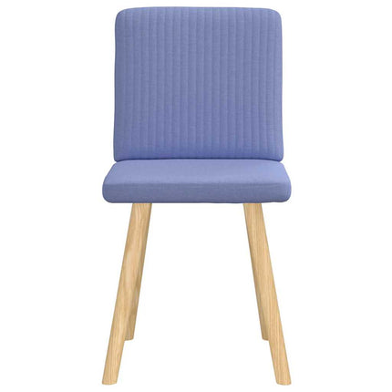 Chaises à manger lot de 2 bleu jean tissu
