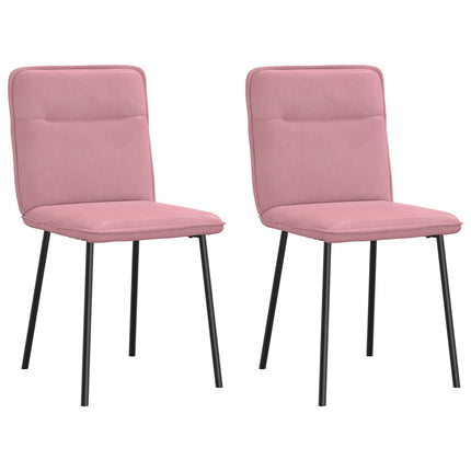 Chaises à manger lot de 2 Rose Velours