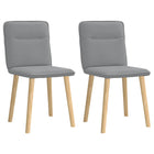 Chaises à manger lot de 2 gris clair tissu
