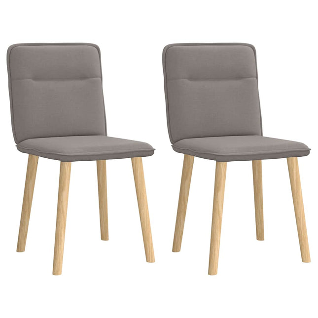 Chaises à manger lot de 2 taupe tissu