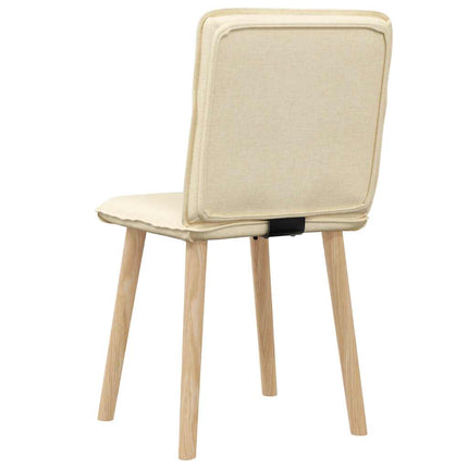Chaises à manger lot de 2 crème tissu
