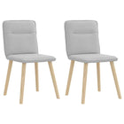 Chaises à manger lot de 2 gris nuage tissu