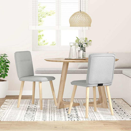 Chaises à manger lot de 2 gris nuage tissu