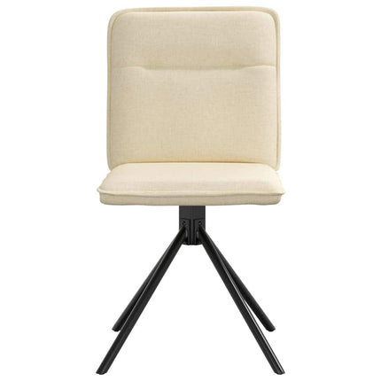 Chaises à manger lot de 2 crème tissu