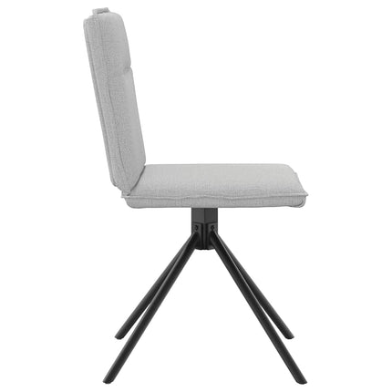 Chaises à manger lot de 2 gris nuage tissu