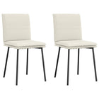 Chaises à manger lot de 2 Crème Velours