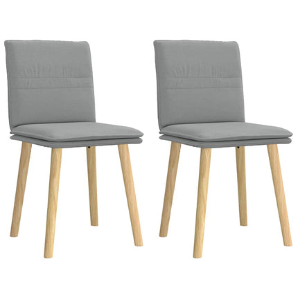 Chaises à manger lot de 2 gris clair tissu