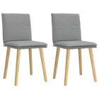 Chaises à manger lot de 2 gris clair tissu