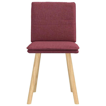 Chaises à manger lot de 2 rouge bordeaux tissu