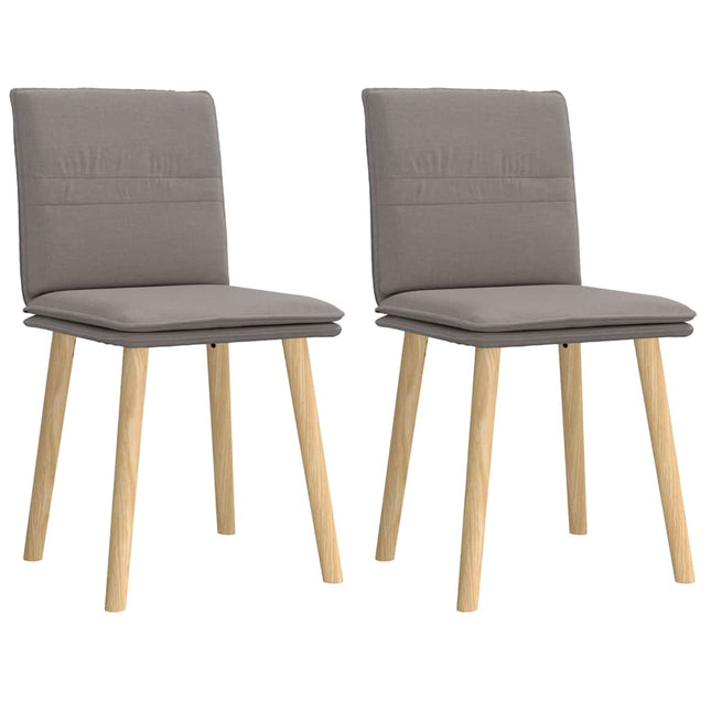 Chaises à manger lot de 2 taupe tissu