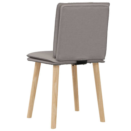 Chaises à manger lot de 2 taupe tissu