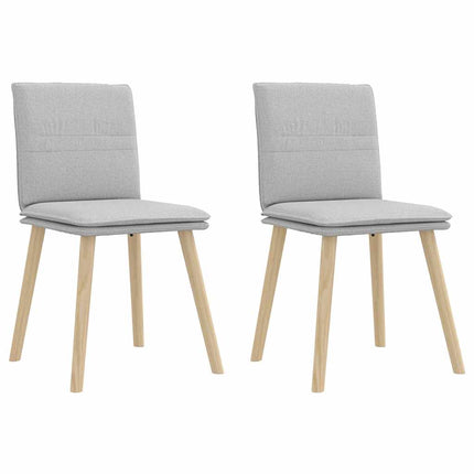 Chaises à manger lot de 2 gris nuage tissu