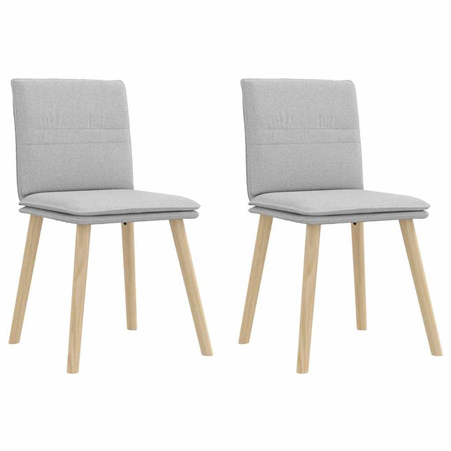 Chaises à manger lot de 2 gris nuage tissu