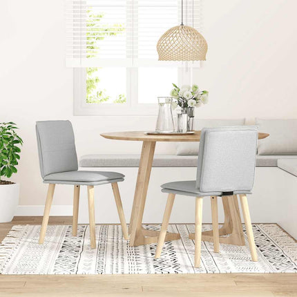 Chaises à manger lot de 2 gris nuage tissu