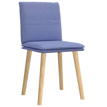 Chaises à manger lot de 2 bleu jean tissu