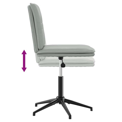 Chaise à manger Gris clair Velours