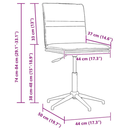 Chaise de salle à manger Vert clair Velours