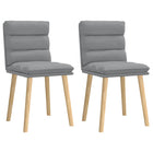 Chaises à manger lot de 2 gris clair tissu
