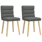 Chaises à manger lot de 2 gris foncé tissu