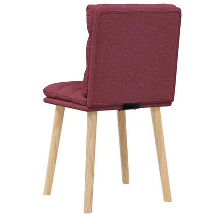 Chaises à manger lot de 2 rouge bordeaux tissu