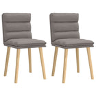Chaises à manger lot de 2 taupe tissu
