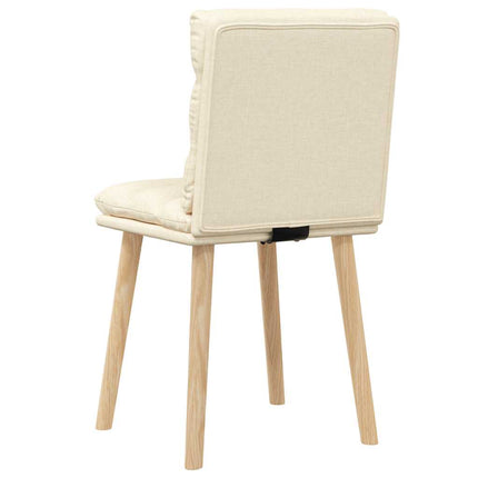 Chaises à manger lot de 2 crème tissu