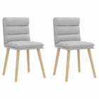 Chaises à manger lot de 2 gris nuage tissu