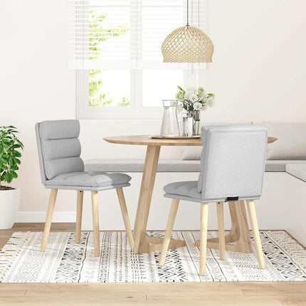 Chaises à manger lot de 2 gris nuage tissu