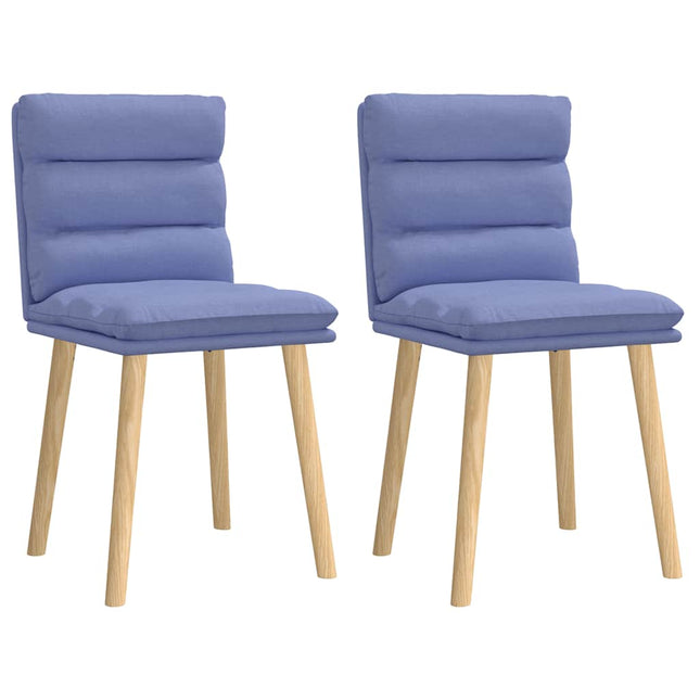 Chaises à manger lot de 2 bleu jean tissu