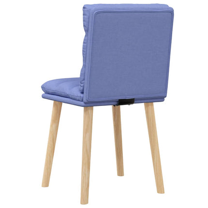 Chaises à manger lot de 2 bleu jean tissu