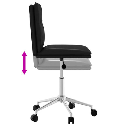 Chaise de salle à manger Noir Similicuir