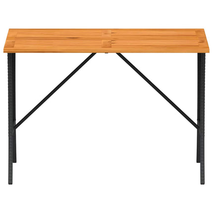Table de jardin avec dessus en bois d'acacia noir 105x75x72 cm