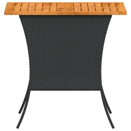 Table de jardin avec dessus en bois d'acacia noir 105x75x72 cm