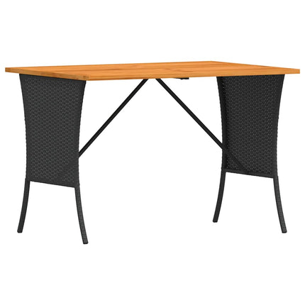 Table de jardin avec dessus en bois d'acacia noir 105x75x72 cm