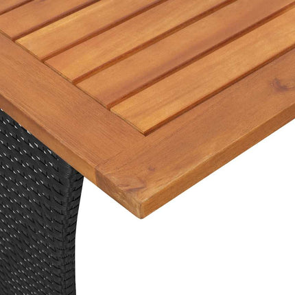 Table de jardin avec dessus en bois d'acacia noir 105x75x72 cm