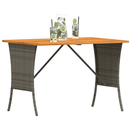 Table de jardin avec dessus en bois d'acacia gris 105x75x72 cm