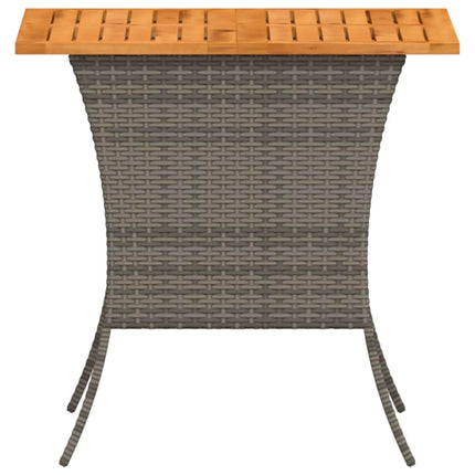 Table de jardin avec dessus en bois d'acacia gris 105x75x72 cm