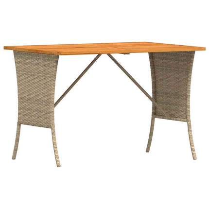 Table de jardin avec dessus en bois d'acacia beige 105x75x72 cm
