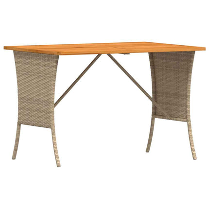 Table de jardin avec dessus en bois d'acacia beige 105x75x72 cm