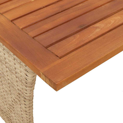 Table de jardin avec dessus en bois d'acacia beige 105x75x72 cm
