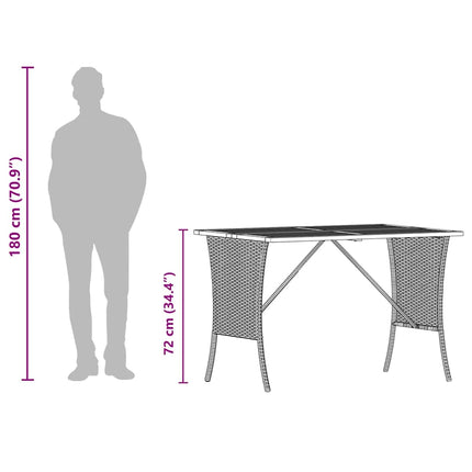 Table de jardin avec dessus en bois d'acacia beige 105x75x72 cm
