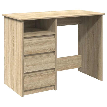 Bureau chêne sonoma 102x50x75 cm bois d'ingénierie