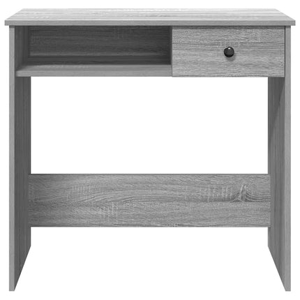 Bureau sonoma gris 80x40x75 cm bois d'ingénierie