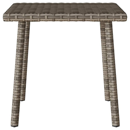 Table basse de jardin rectangulaire gris 40x40x37 cm rotin