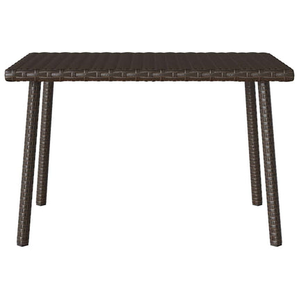 Table basse de jardin rectangulaire marron 60x40x37 cm rotin