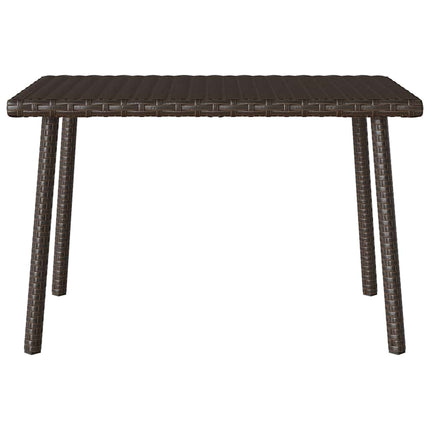 Table basse de jardin rectangulaire marron 60x40x37 cm rotin